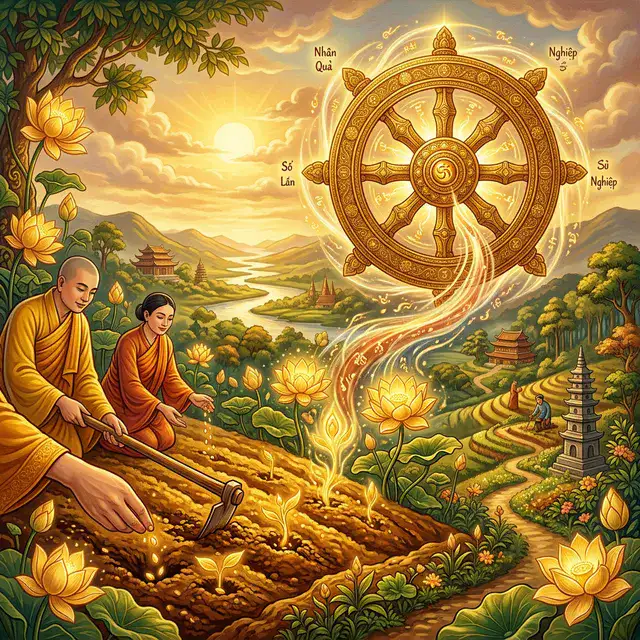 Hạt giống nảy mầm – biểu tượng luật nhân quả gieo nhân gặt quả