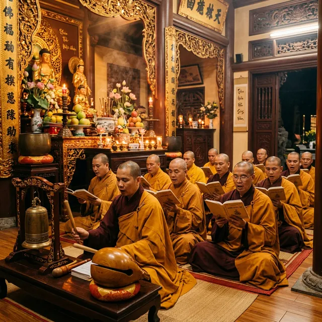 Không gian thiền tĩnh lặng với tiếng chuông chùa – nhạc Phật giáo