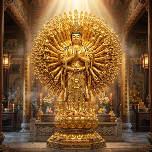 Tượng Quan Thế Âm Bồ Tát nghìn tay – Bồ Tát Đại Bi cứu khổ